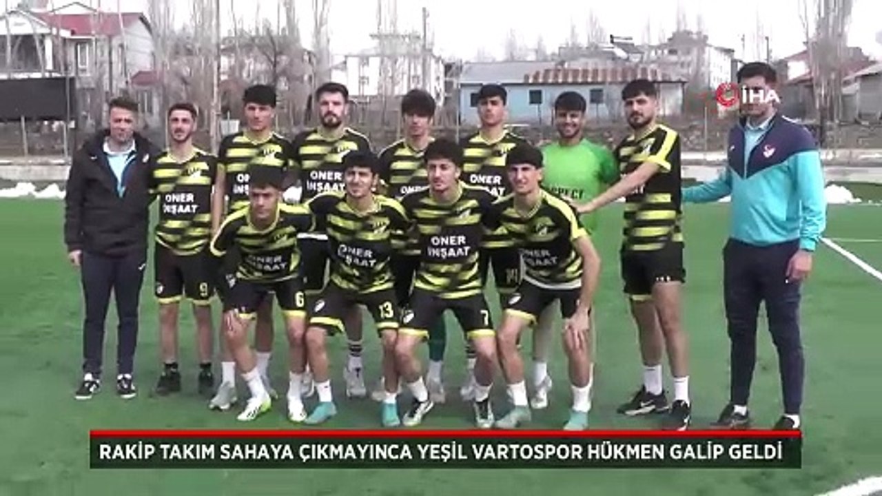 Rakip takım sahaya çıkmayınca hükmen galip geldiler