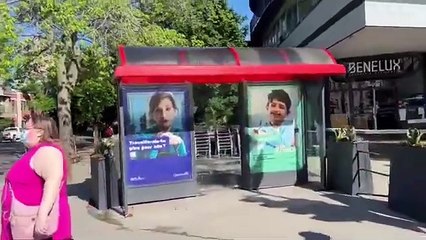 Walking-through-Sherbrooke-Street-in-Montreal-Quebec-Canada-shopping-from-provigo-store