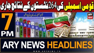 ARY News 7 PM Headlines | 11th February 2024 | Election 2024 Result - Latest Updates