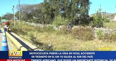 Un motociclista pierde la vida en el accidente vial en el Km 15 de la carretera al sur