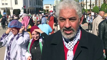 الآلاف يتظاهرون في الرباط تنديدًا ب"إبادة" في قطاع غزة