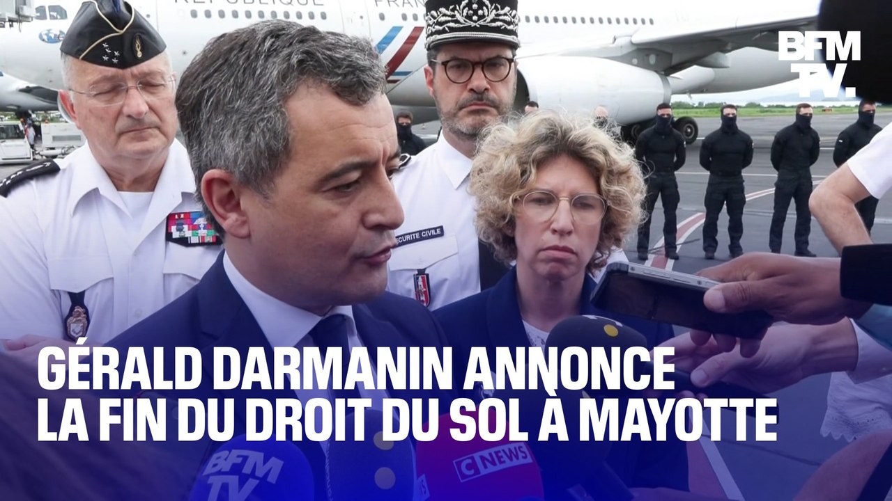 En déplacement à Mayotte, Gérald Darmanin a annoncé la suppression du droit du sol dans le département par le biais d'une "révision constitutionnelle"