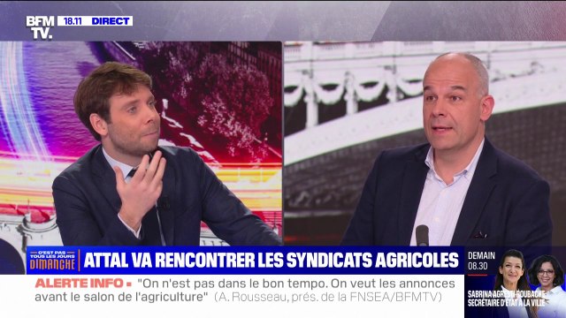 Agriculteurs: Personne n'a intérêt à nous balader , prévient Arnaud Rousseau (FNSEA)