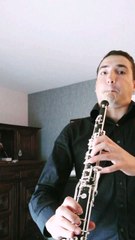 Testing a plastic reed for English Horn