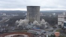 Moselle : la plus haute tour de la centrale de Saint-Avold dynamitée