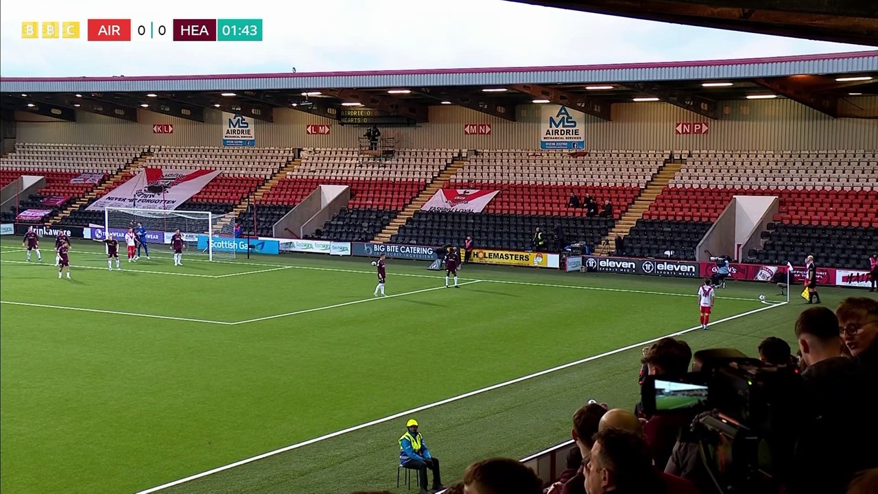 Airdrie Vs Hearts 1 half scottish cup last 16