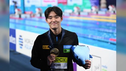 김우민, 세계수영선수권 남자 자유형 400m 금메달 획득 / YTN