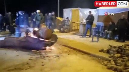 Türkiye sınırında Yunan çiftçilerden protesto