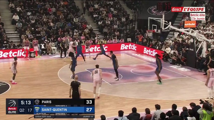 Le replay de Paris Basketball - Saint-Quentin - Basket - Betclic Elite -  Vidéo Dailymotion