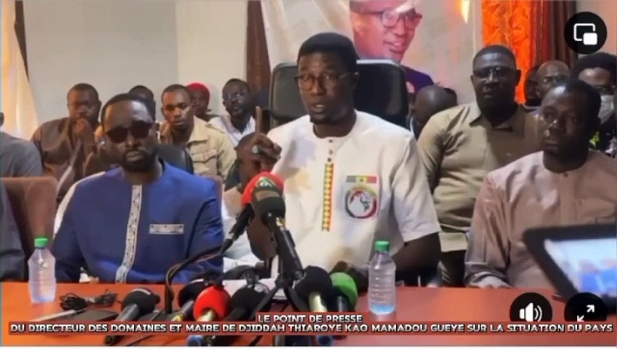 Point de presse du DG des domaines et Maire de Djiddah Thiaroye Kao Mamadou Gueye sur la situation du pays