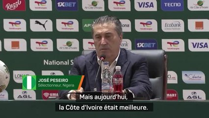 Nigeria - Peseiro : "Une seule chose à dire, bravo à la Côte d'Ivoire"