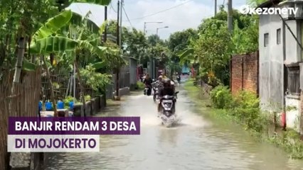 Banjir Melanda 3 Desa di Mojokerto Dampak Sungai Sadar Meluap