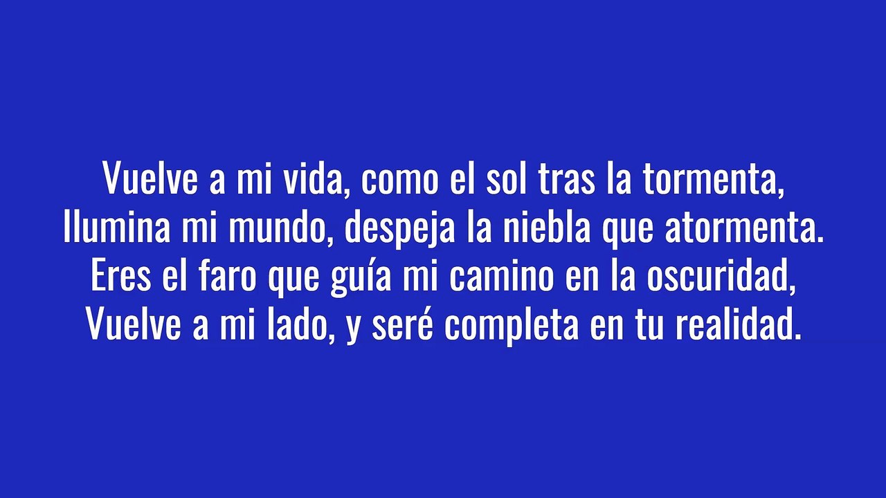 Poema Vuelve