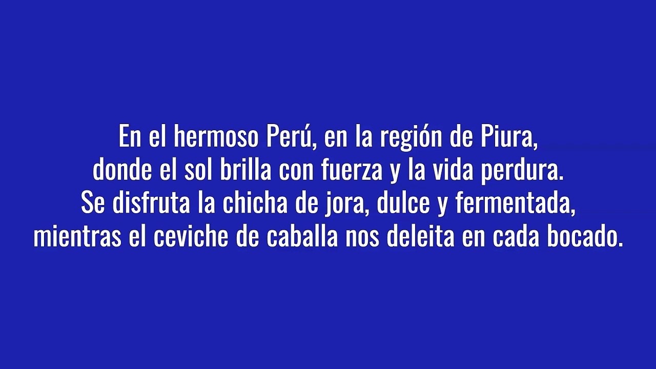Poema La región de Piura