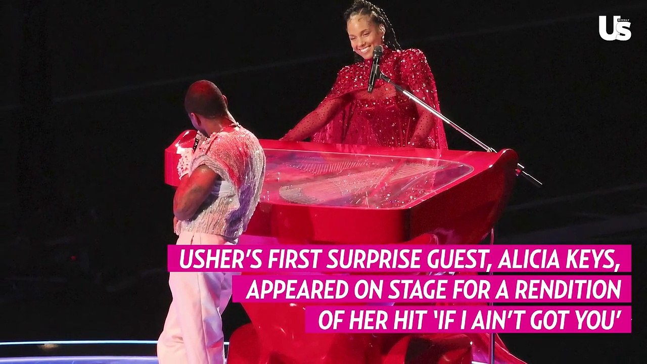 Usher Brings Out Alicia Keys, Ludacris and More as Surprise Guests During 2024 Super Bowl Halftime Show