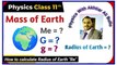 Mass of earth_Radius of earth_how to calculate mass of earth_how to calculate radius of earth_how to calculate gravitational constant_how to calculate acceleration due to gravity