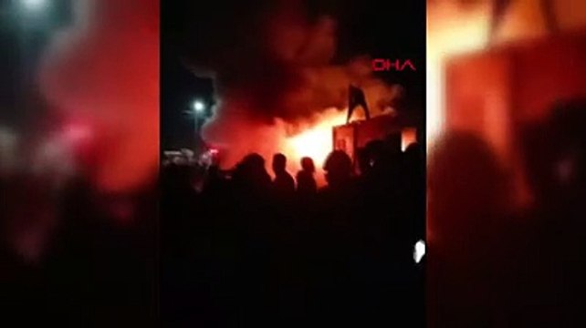 Depremzedelerin kaldığı konteyner kentte büyük yangın