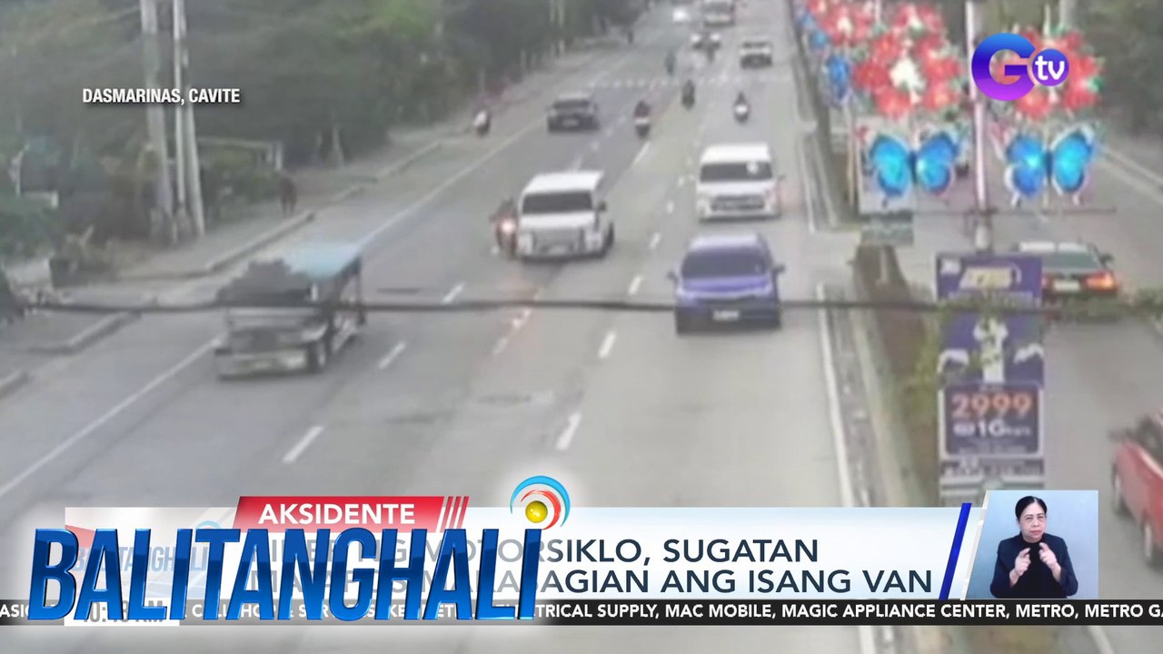 Rider ng motorsiklo, sugatan matapos makasagian ang isang van | BT