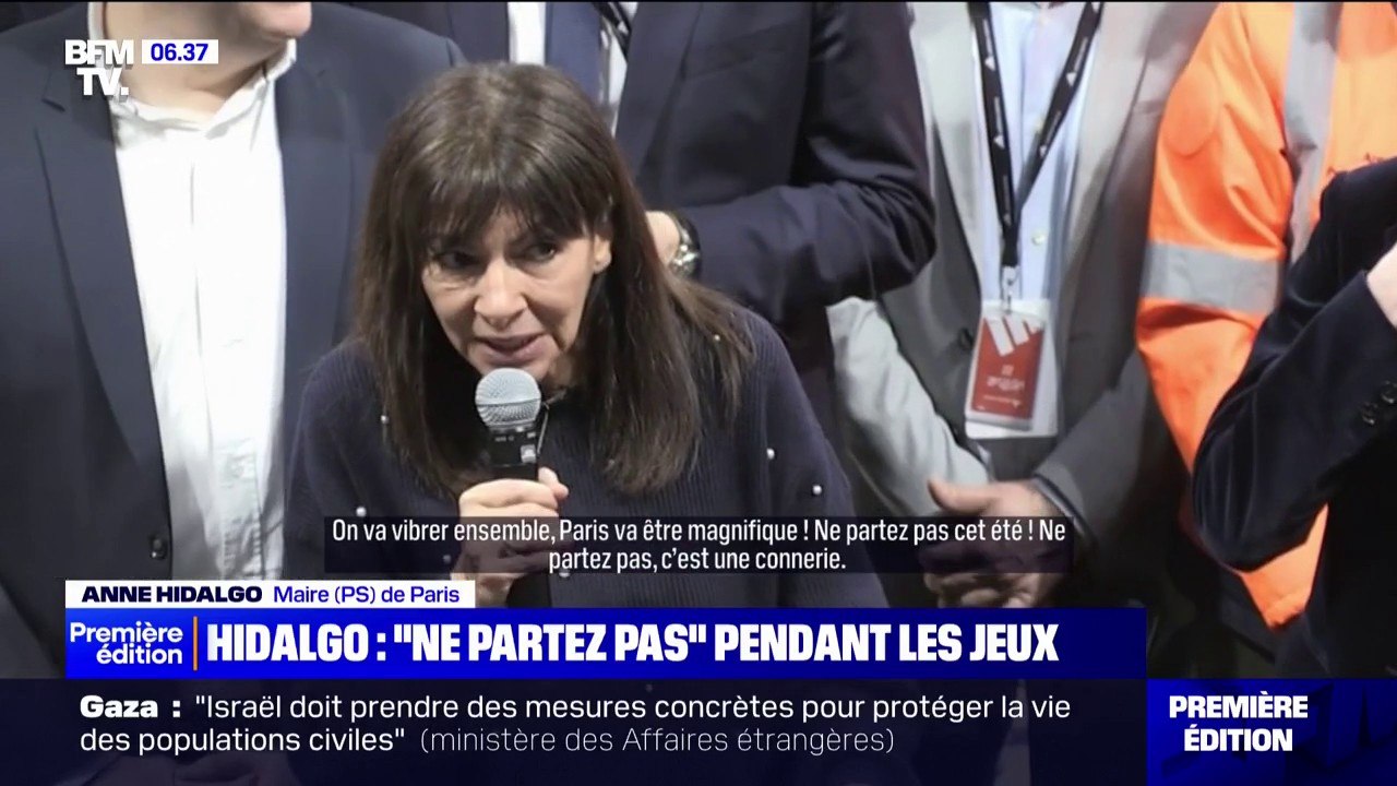 "Ne partez pas, c’est une connerie": Anne Hidalgo exhorte les Parisiens à rester pendant les JO