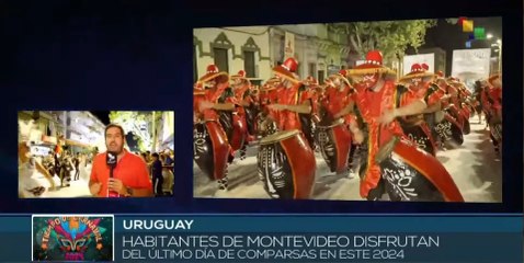Montevideo disfruta último día de comparsas en el carnaval