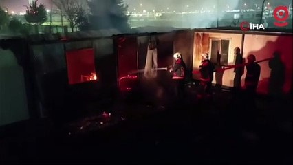 Malatya’da konteyner yangını