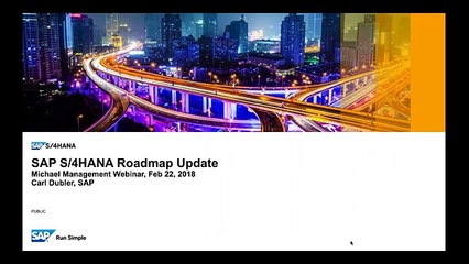 SAP S_4 HANA Roadmap Update