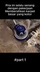 pekerjaan membersihkan karpet yang menyenangkan #part1