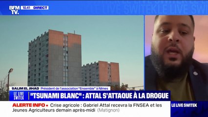 Salim El Jihad, président de l'association "Ensemble" à Nîmes: "Il faut être capable de proposer des solutions aux jeunes" pour éviter leur embrigadement dans les trafics