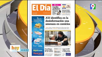 Titulares de prensa dominicana  lunes 12 de febrero 2024 | Hoy Mismo