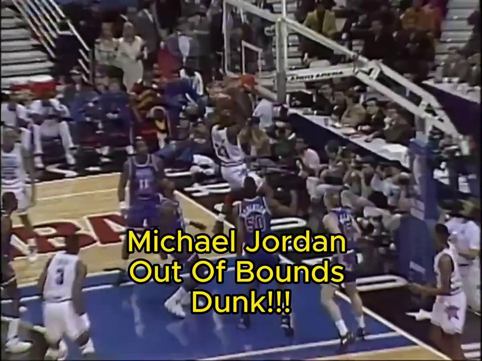 Michael Jordan Out Of Bounds Alley Oop Slam Dunk With Scottie Pippen