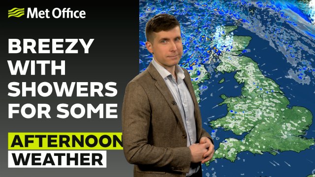 Met Office Afternoon Weather Forecast 12/02/24 - Showers in the northwest