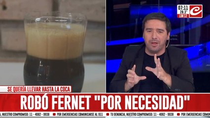 Se robó 8 botellas de fernet y dijo que lo hizo "por necesidad"