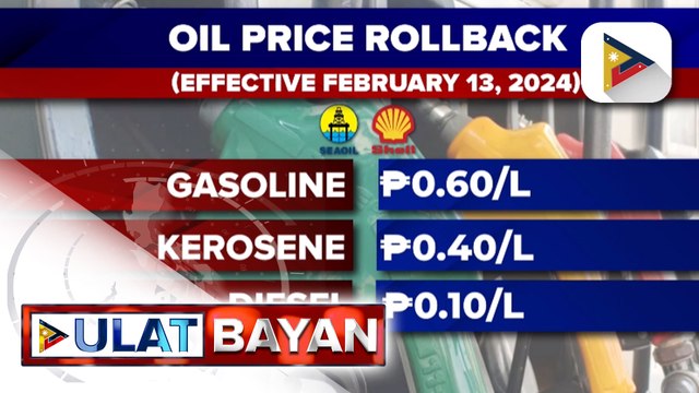 Bawas-presyo sa mga produktong petrolyo, ipatutupad bukas