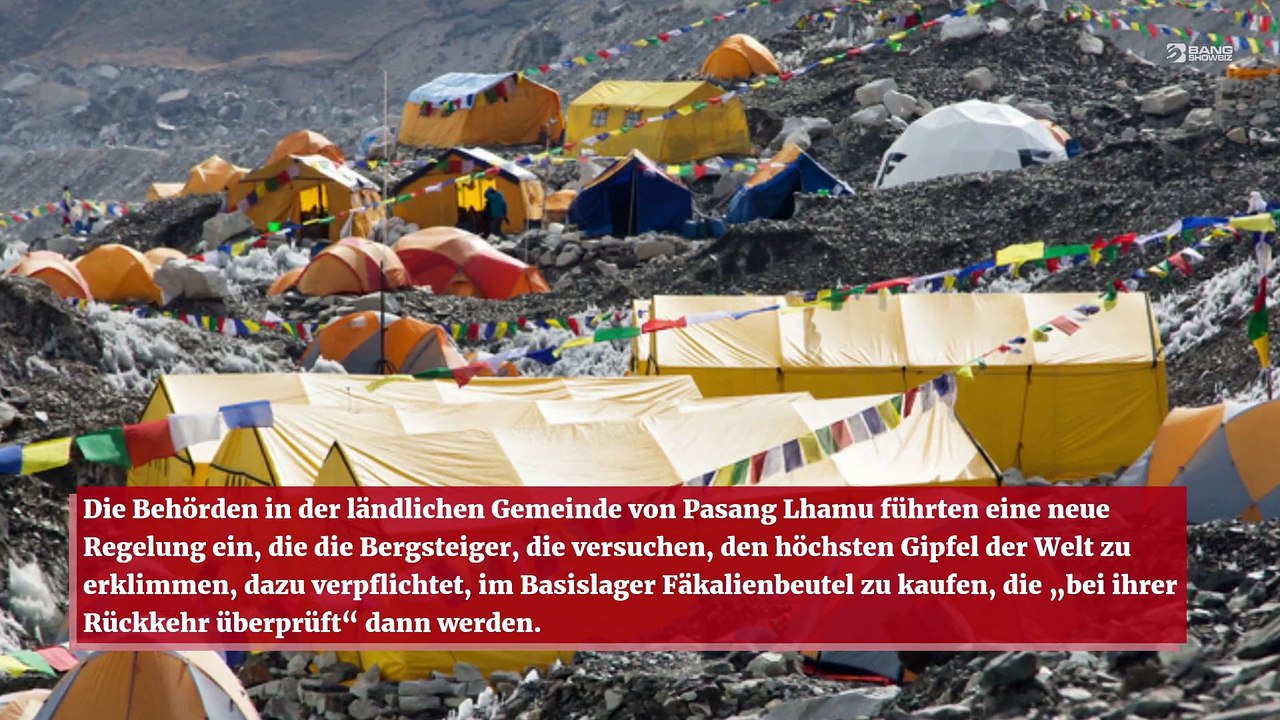 Mount-Everest-Bergsteiger müssen ihren Kot beseitigen