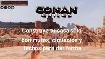 Conan Exiles Construye tu casa solo con muros cimientos y techos para dar forma