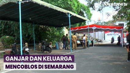 Ganjar Pranowo Mencoblos di TPS 11 Lempongsari Kota Semarang