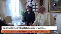 Milei estuvo una hora reunido con Francisco en el Vaticano
