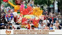 Los Carnavales están inspirados en tradiciones ancestrales con costumbres coloridas y bailes