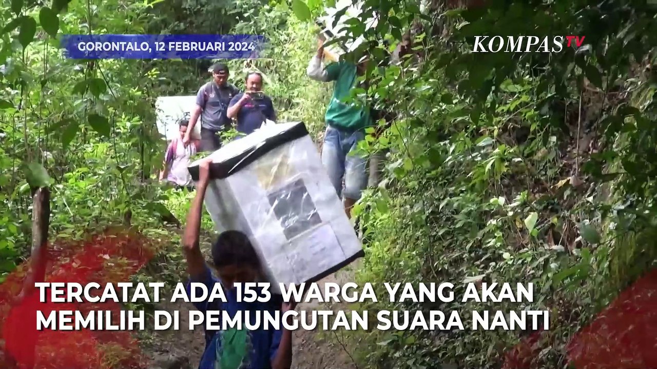 Melihat Pengantaran Logistik Pemilu 2024 Gorontalo, Harus 9 Kali Menyeberang Sungai