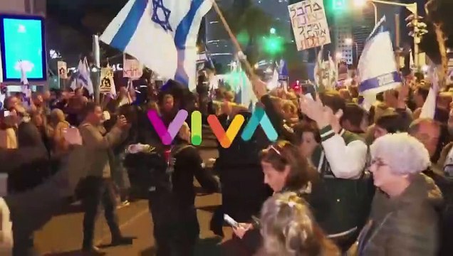 MInta Netanyahu Mundur, Pendemo vs Polisi Cekcok di Ibu Kota