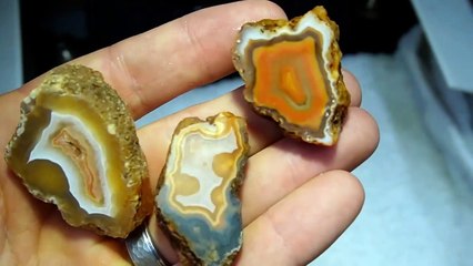 Grinding Away the Husk to Expose Agate Bands!