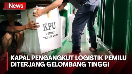 Cuaca Buruk, Kapal Pengangkut Logistik Pemilu Dihantam Gelombang di Perairan Wakatobi