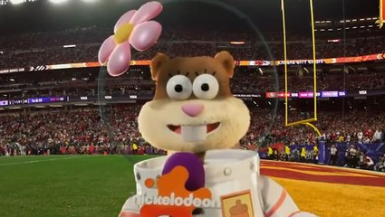 Sandy Cheeks from SpongeBob Reports Live from the Super Bowl Sideline! 🏈