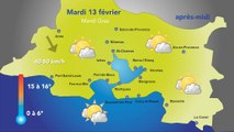 La météo du mardi 13 février, un temps agréable.