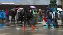 Acqua alta a Venezia: il video in piazza San Marco