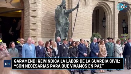 Garamendi reivindica la labor de la Guardia Civil: "Son necesarias para que vivamos en paz"