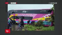 Bus con pasajeros sufre accidente en la carretera nueva entre Cochabamba y Santa Cruz