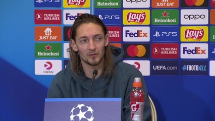 Copenhagen's manager Jacob Neestrup plus Rasmus Falk and Viktor Claesson preview Manchester city UCL clash