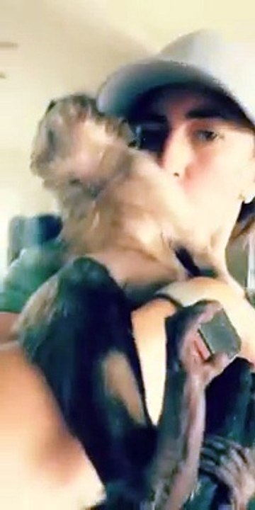 Barn chores to monkey loving! Sweetest lil monk I eber did see