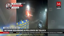 En Toluca, fueron retirados cuerpos de seguridad a polleros por falta de pagos
